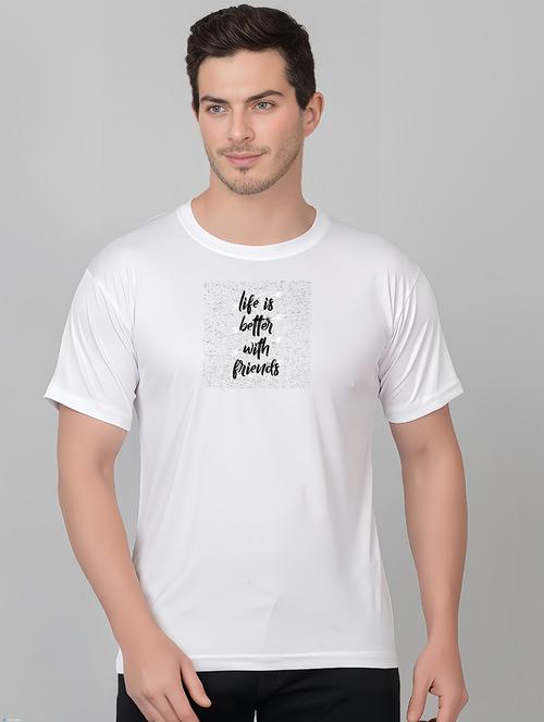 men round neck chest print t-shirt - 21314660 - Very Small Image - 1