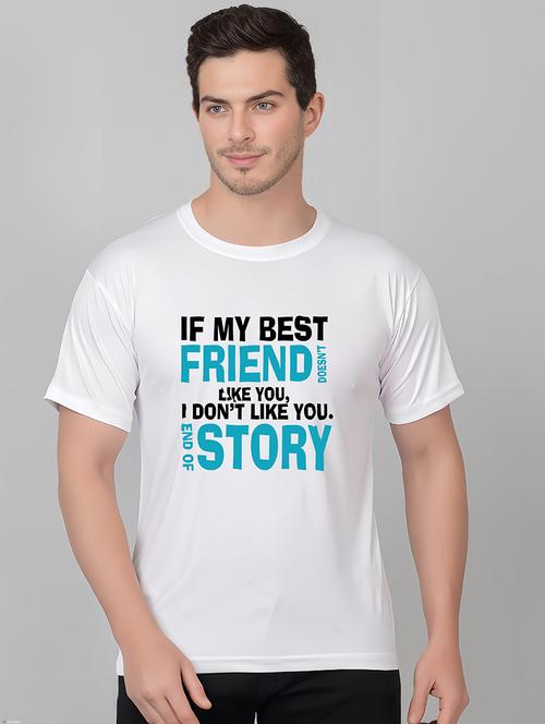 men round neck chest print t-shirt - 21314662 - Very Small Image - 1