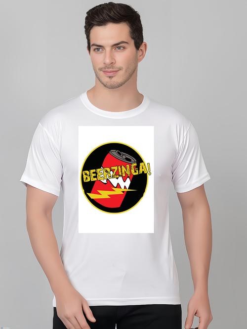 men round neck front print t-shirt - 21314689 - Very Small Image - 1