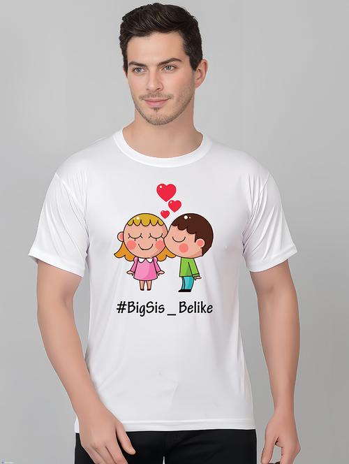 men round neck front print t-shirt - 21314806 - Very Small Image - 1