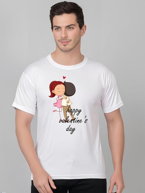 men round neck front printed t-shirt - 21314828 - Very Small Image - 1