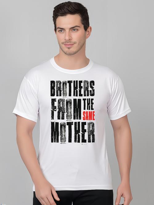 men round neck front print t-shirt - 21314869 - Very Small Image - 1