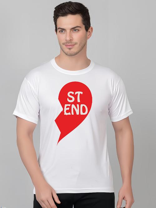 men round neck front print t-shirts - 21314890 - Very Small Image - 1