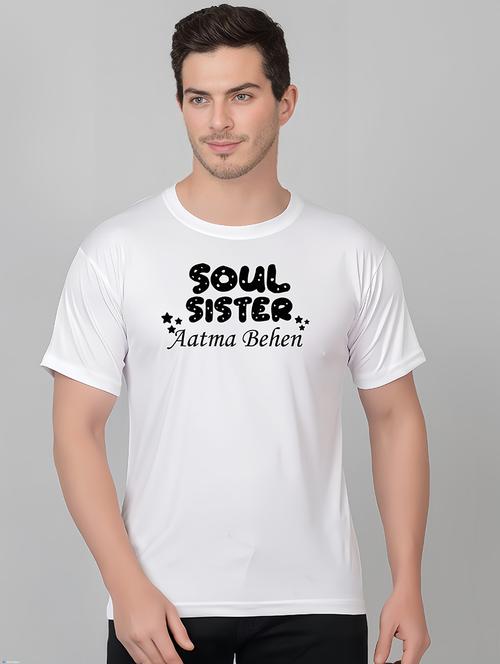 men round neck front print t-shirt - 21314983 - Very Small Image - 1