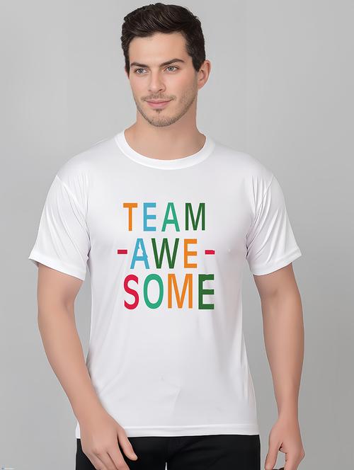 men round neck front print t-shirt - 21314991 - Very Small Image - 1