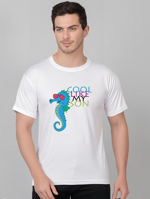 men round neck front print t-shirt - 21315017 - Very Small Image - 1