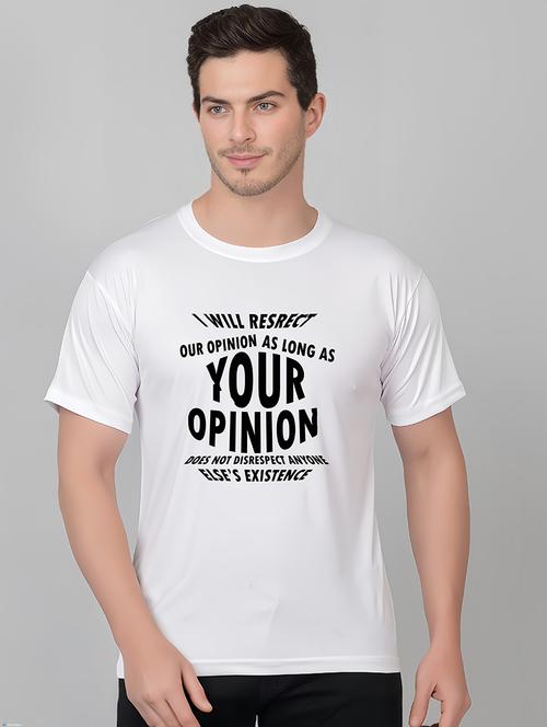men round neck front print t-shirt - 21315041 - Very Small Image - 1