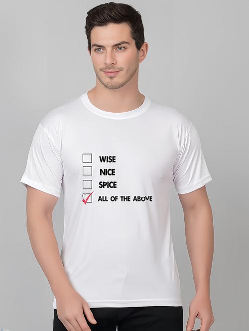 men round neck front print t-shirt - 21315047 - Very Small Image - 1