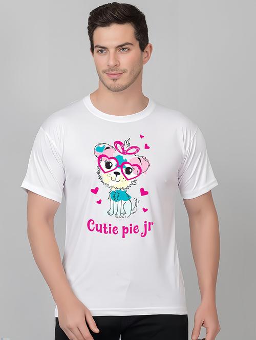 men round neck front print t-shirt - 21315060 - Very Small Image - 1
