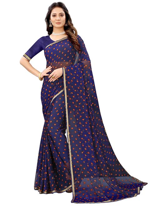 women printed saree - 21316631 - Very Small Image - 1