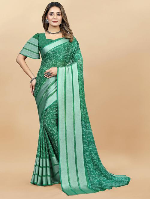 women printed saree with blouse - 21316691 - Very Small Image - 1