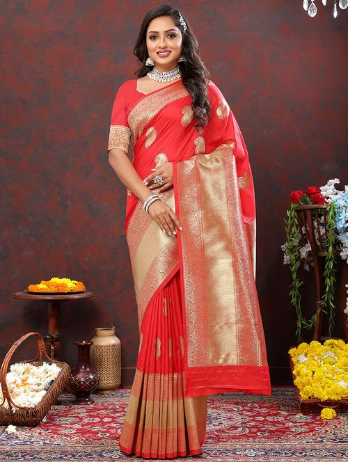 women self design banarasi saree - 21316722 - Very Small Image - 1
