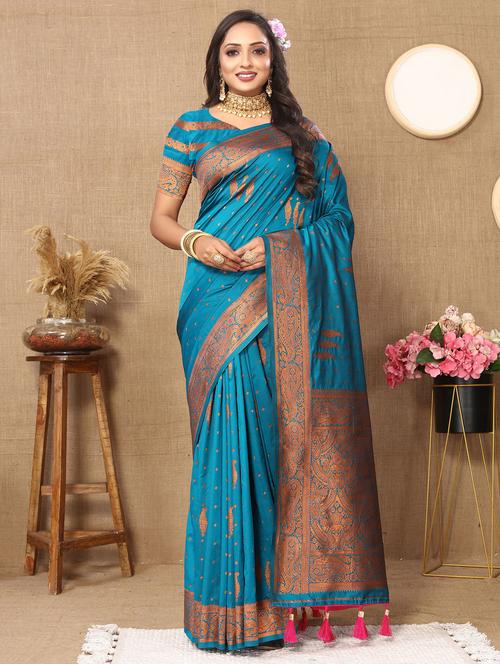 women self design banarasi saree - 21316896 - Very Small Image - 1