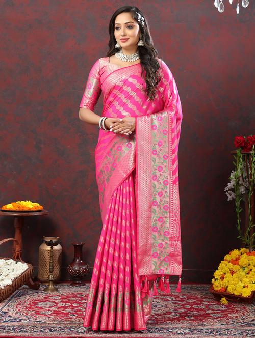 women self design banarasi saree - 21316953 - Very Small Image - 1