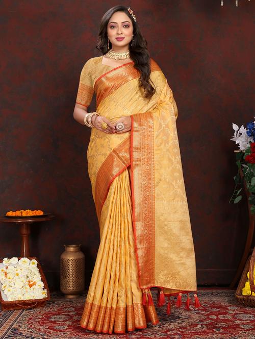 women self design banarasi saree - 21317002 - Very Small Image - 1