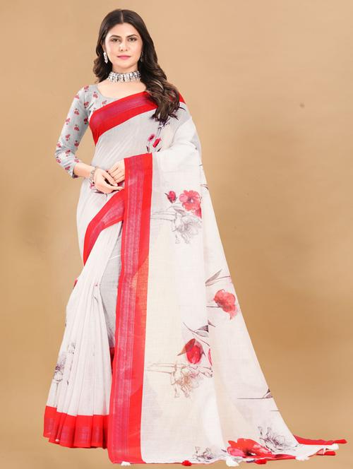 women printed saree - 21317190 - Very Small Image - 1