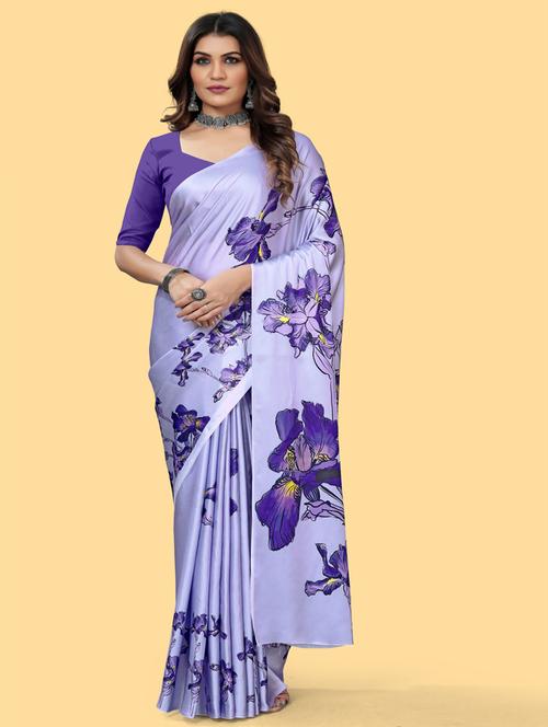 women printed saree with blouse - 21317227 - Very Small Image - 1