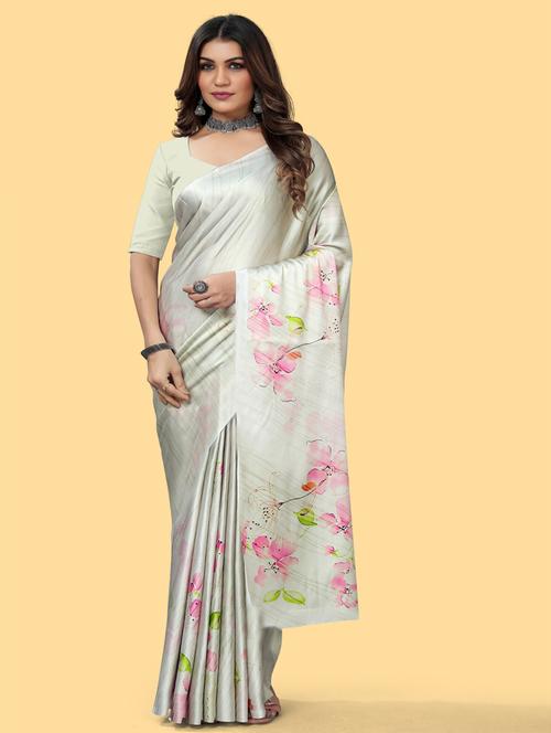 women printed saree with blouse - 21317229 - Very Small Image - 1