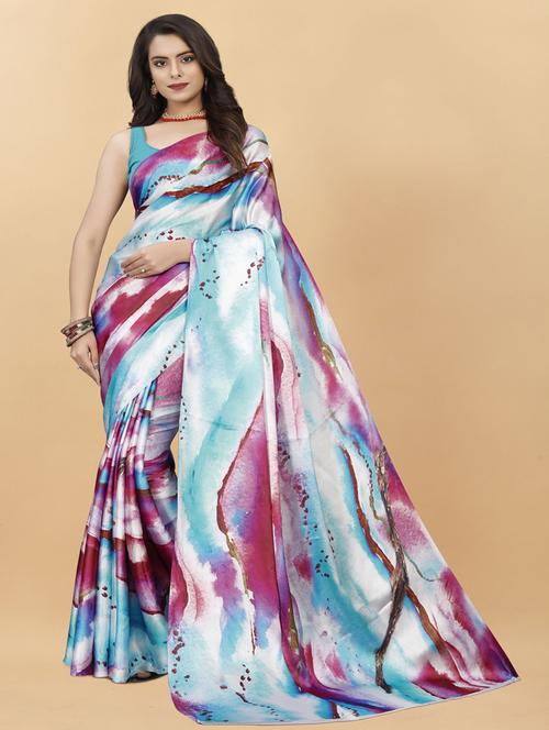 women printed saree - 21317237 - Very Small Image - 1