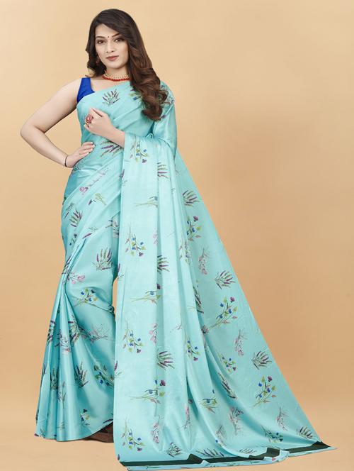 women floral printed saree - 21317244 - Very Small Image - 1