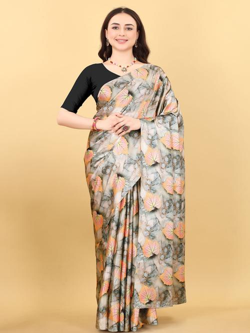 women printed saree with blouse - 21317250 - Very Small Image - 1