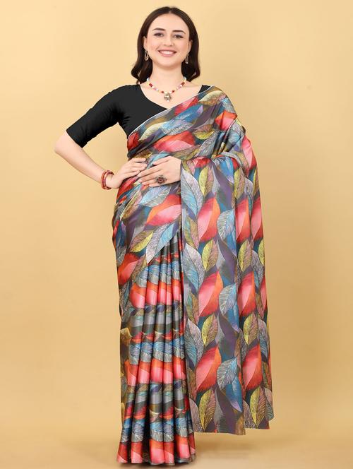 women printed saree with blouse - 21317257 - Very Small Image - 1