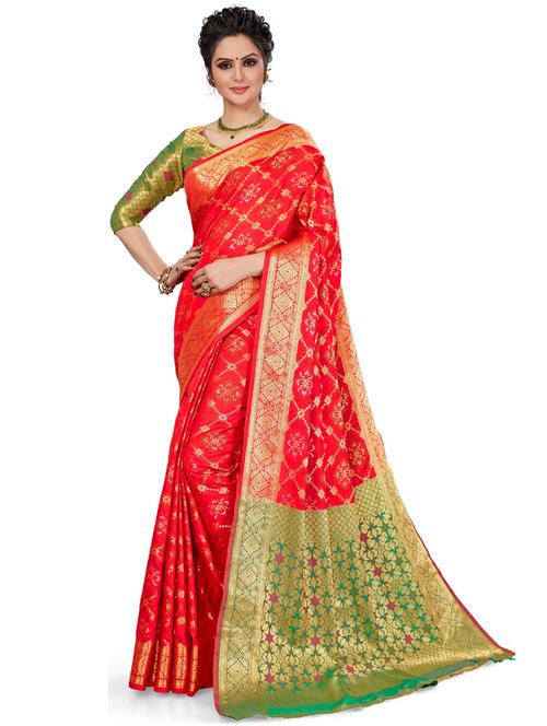 women self design banarasi saree with blouse - 21317346 - Very Small Image - 1