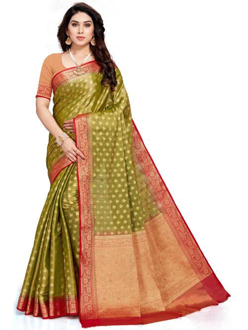 women self design kanjivaram saree with blouse - 21317683 - Very Small Image - 1