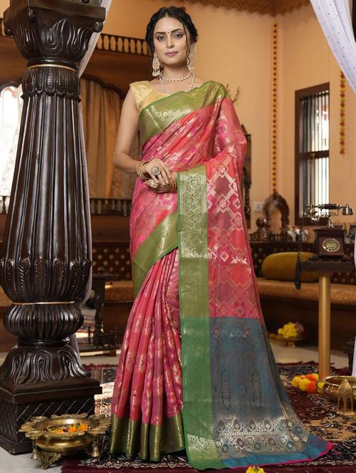 women self design kanjivaram saree with blouse - 21317687 - Very Small Image - 1