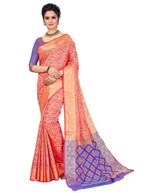 women self design banarasi saree with blouse - 21317961 - Very Small Image - 1