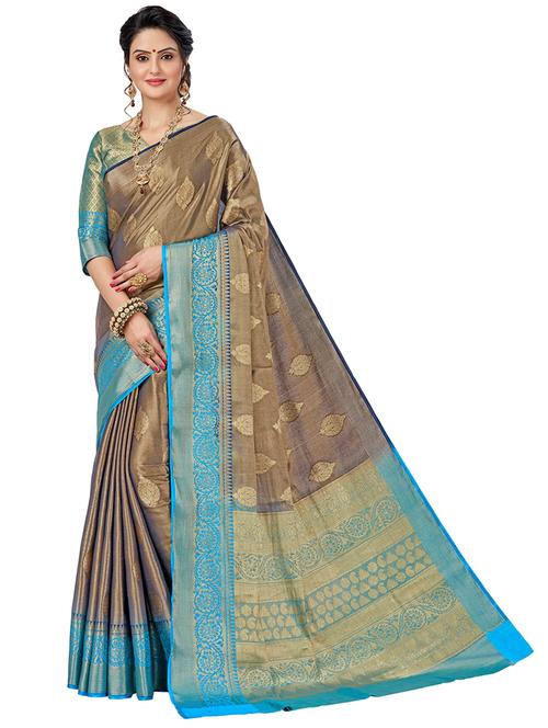 women self design kanjivaram saree with blouse - 21317976 - Very Small Image - 1