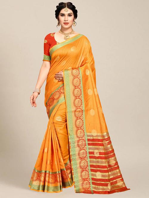 women self design banarasi saree with blouse - 21317987 - Very Small Image - 1