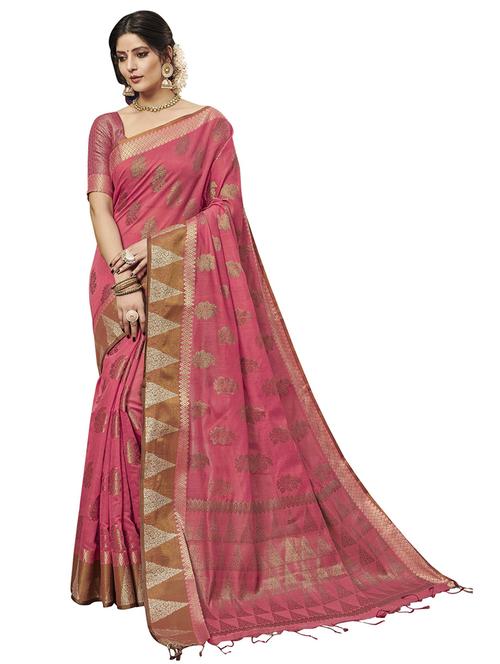 women self design chanderi saree with blouse - 21318029 - Very Small Image - 1