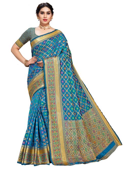 women self design kanjivaram saree with blouse - 21318319 - Very Small Image - 1