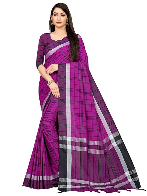 women purple printed saree - 21318565 - Very Small Image - 1