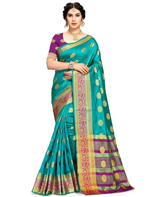 women self design banarasi saree with blouse - 21318766 - Very Small Image - 1