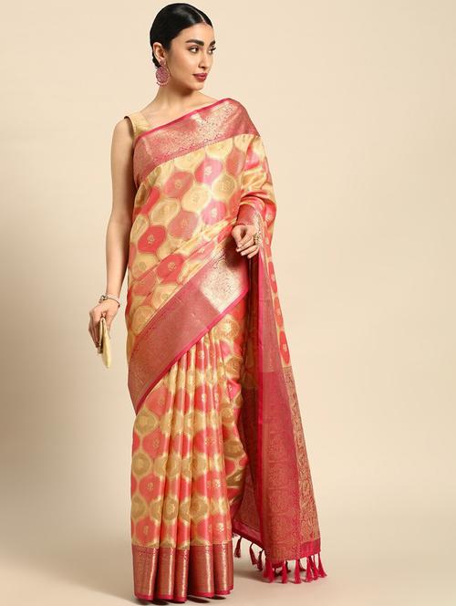 women self design zari work saree - 21318838 - Very Small Image - 1