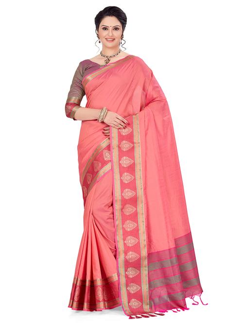 women self design zari work saree with blouse - 21318913 - Very Small Image - 1