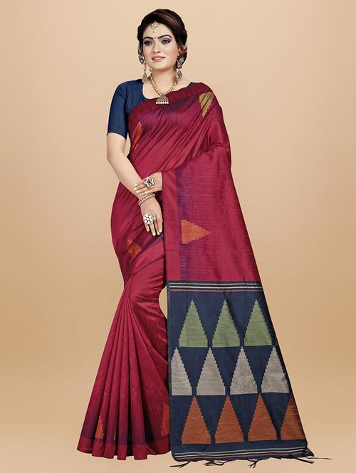 women self design handloom saree with blouse - 21320978 - Very Small Image - 1