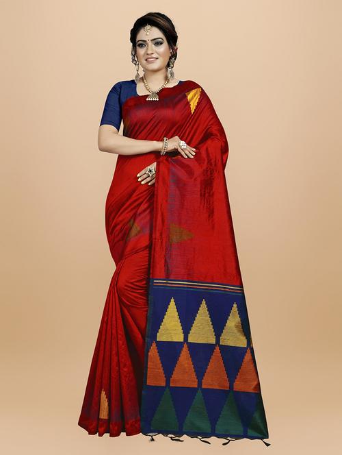 women self design handloom saree with blouse - 21320980 - Very Small Image - 1