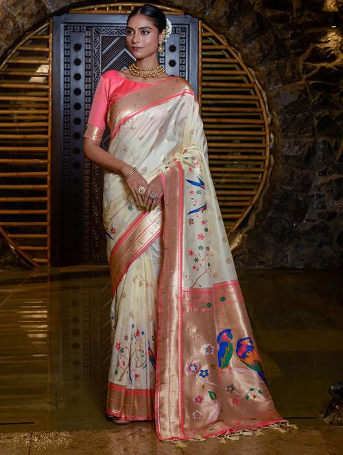 women self design paithani saree with blouse - 21321082 - Very Small Image - 1
