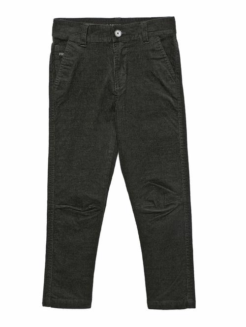 olive cotton casual trouser - 21321585 - Very Small Image - 1