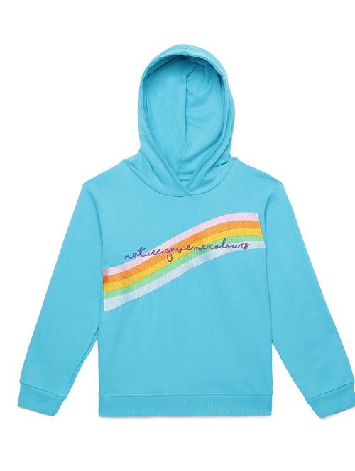 girls long sleeves hodded neck sweatshirts - 21322010 - Very Small Image - 1