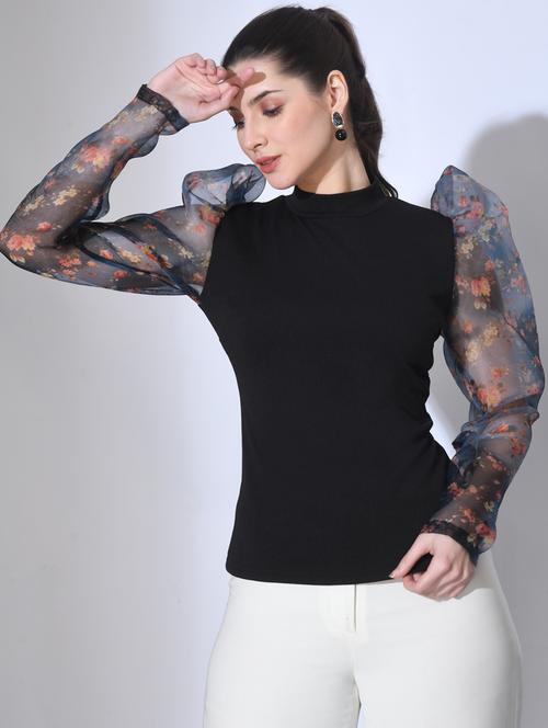women black polyester regular top - 21322894 - Very Small Image - 1