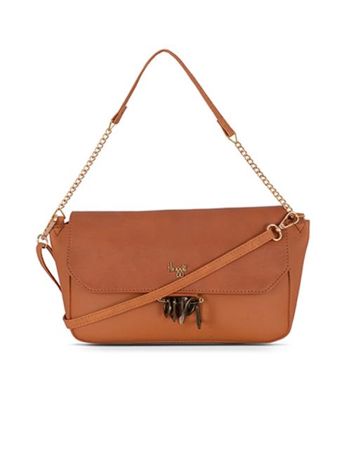 tan solids sling bag - 21323622 - Very Small Image - 1