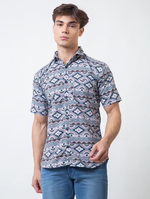 men printed cotton casual shirt - 21325355 - Very Small Image - 1