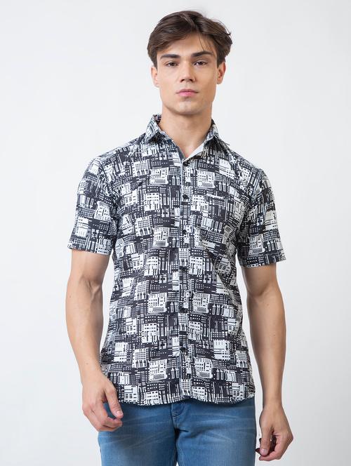 men printed cotton casual shirt - 21325360 - Very Small Image - 1
