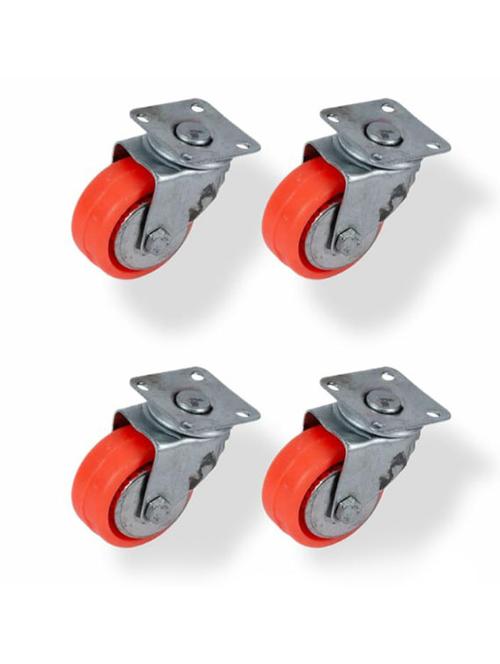 twin castor wheels for revolving chairs - set of 4 - 21326071 - Very Small Image - 1