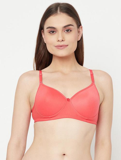 women solid full coverage t-shirt bra - 21326122 - Very Small Image - 1
