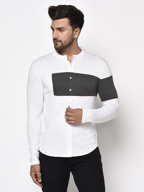 men color block casual shirt - 21326660 - Very Small Image - 1